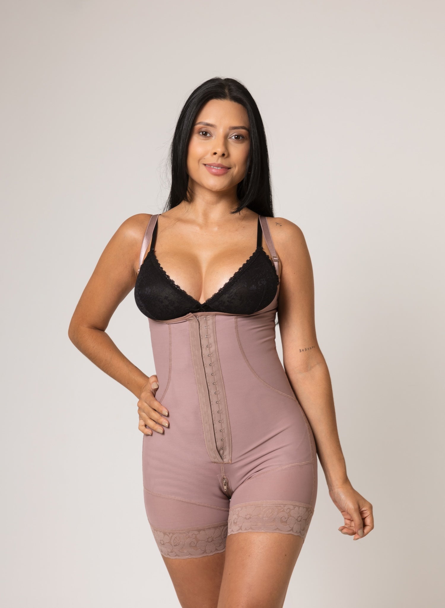 Faja de alta compresión media pierna con cierre