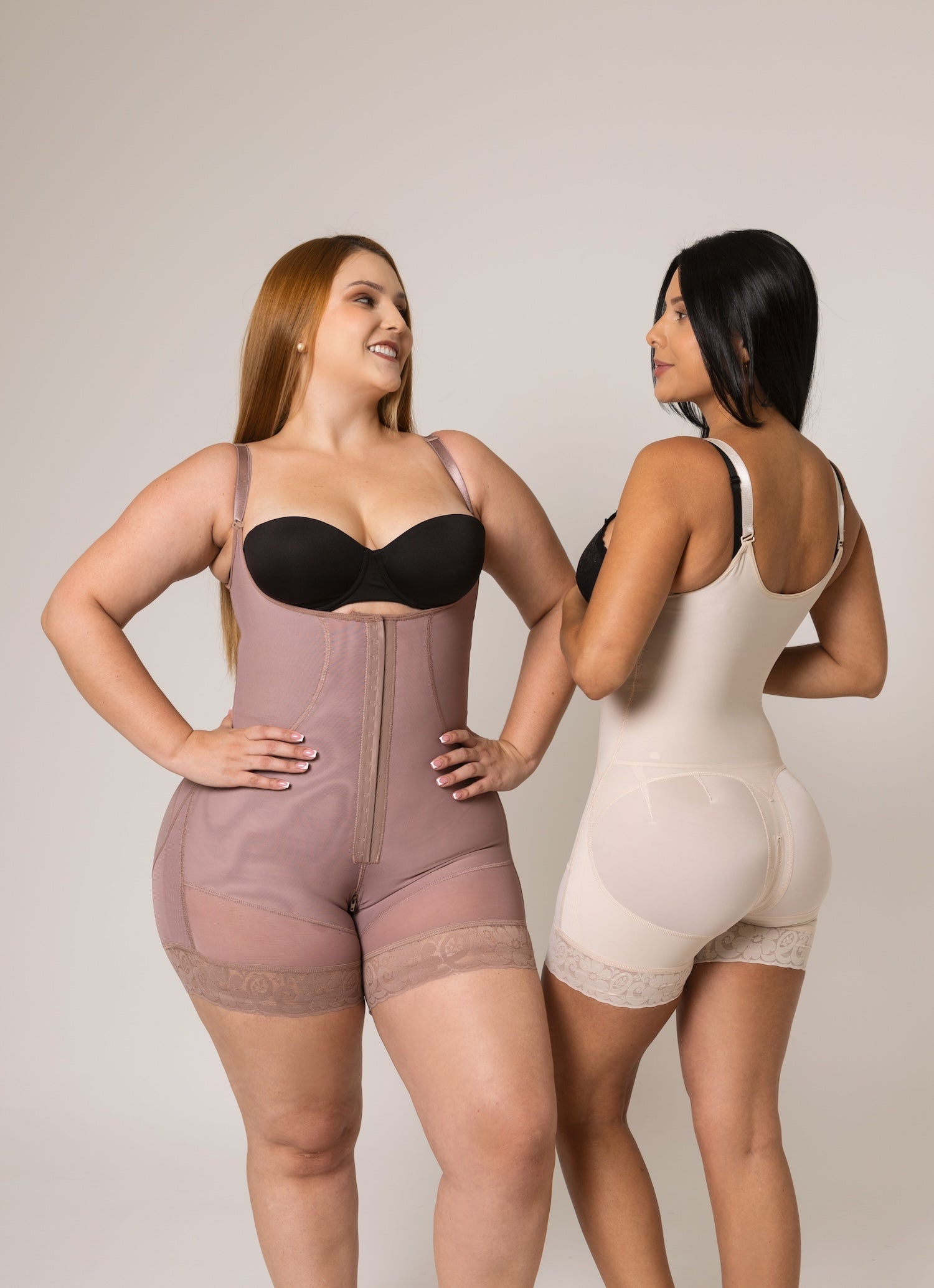 Faja de alta compresión media pierna con cierre